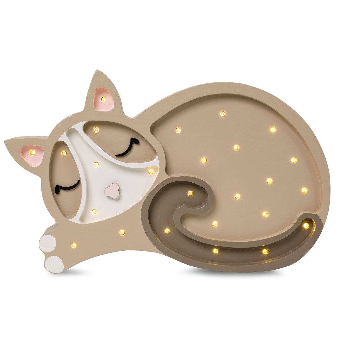 Veilleuse bébé Chat coloris brun