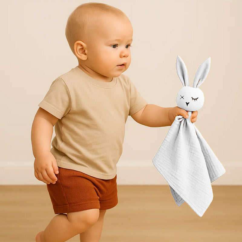 doudou coton biologique lapin blanc GOTS