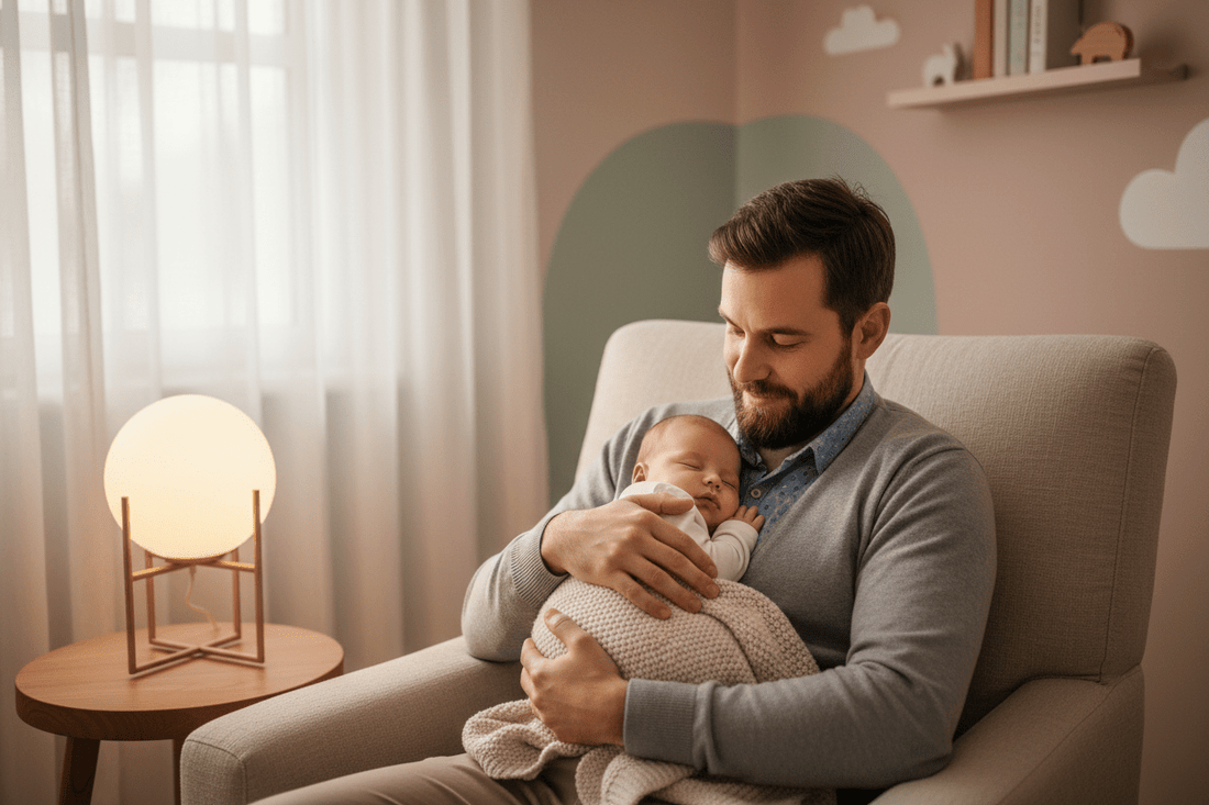 👨‍🍼🌙 Le rôle du papa dans le sommeil : pourquoi certains bébés s’endorment mieux avec lui ?