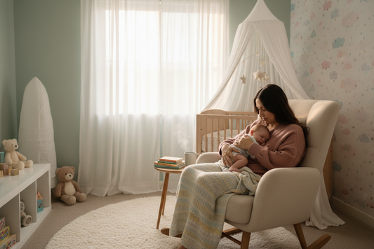 Parent tenant tendrement son bébé endormi sur la poitrine
