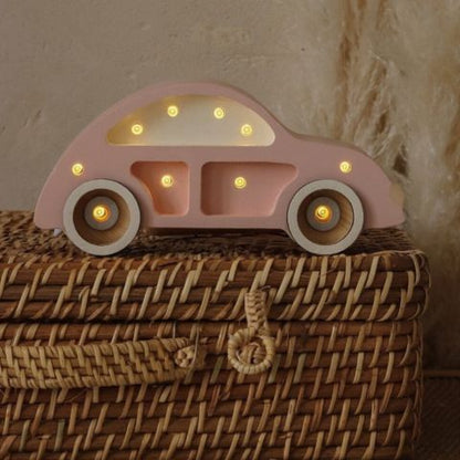 Veilleuse bébé Voiture en bois, vue de face
