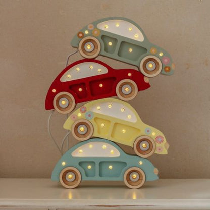 Veilleuse bébé Voiture en bois massif, vue produit