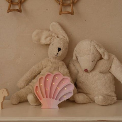 Veilleuse bébé Coquillage en bois, vue de face