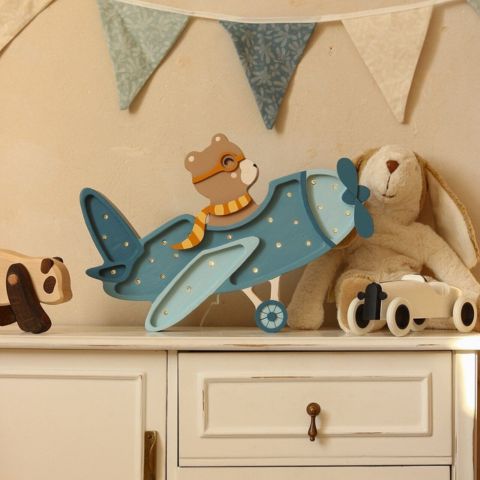 Veilleuse bébé Avion avec éclairage LED blanc chaud