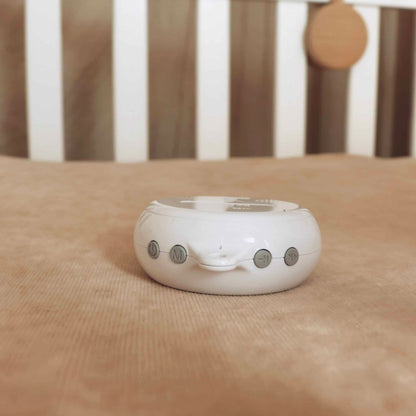 Boîtier musical blanc pour mobile bébé – boutons de volume et de musique