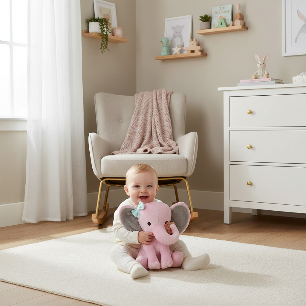 PELUCHE ELEPHANT| Doudou Réconfort