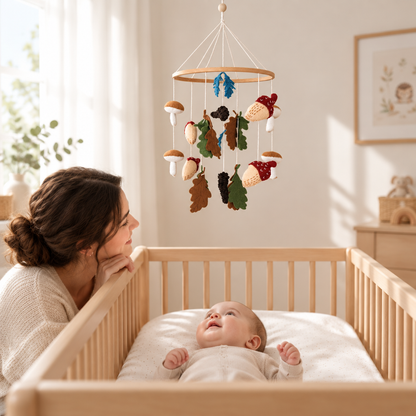 Mobile bébé artisanal Automne – Fait main