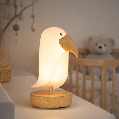 🌙 Veilleuse Oiseau Bluetooth – Lumière douce, berceuses & nuits apaisées pour bébé