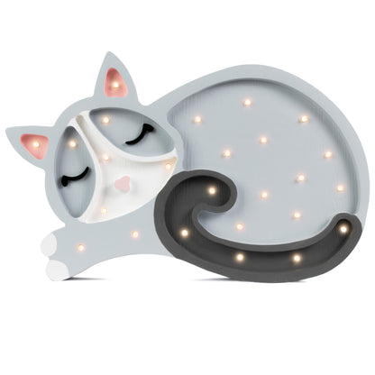 Veilleuse bébé Chat coloris gris clair