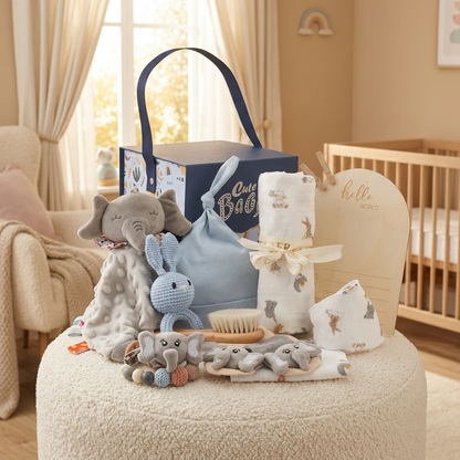 Coffret cadeau de naissance bébé | Douceur Éléphant