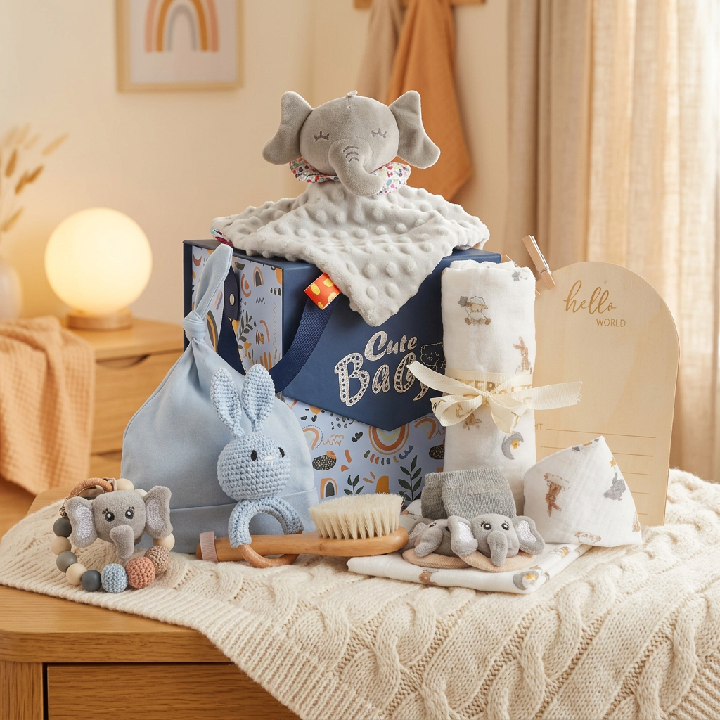 Coffret cadeau de naissance bébé | Douceur Éléphant
