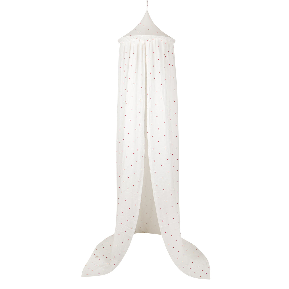 Ciel de lit bébé Sweet Hearts en coton naturel, vue produit