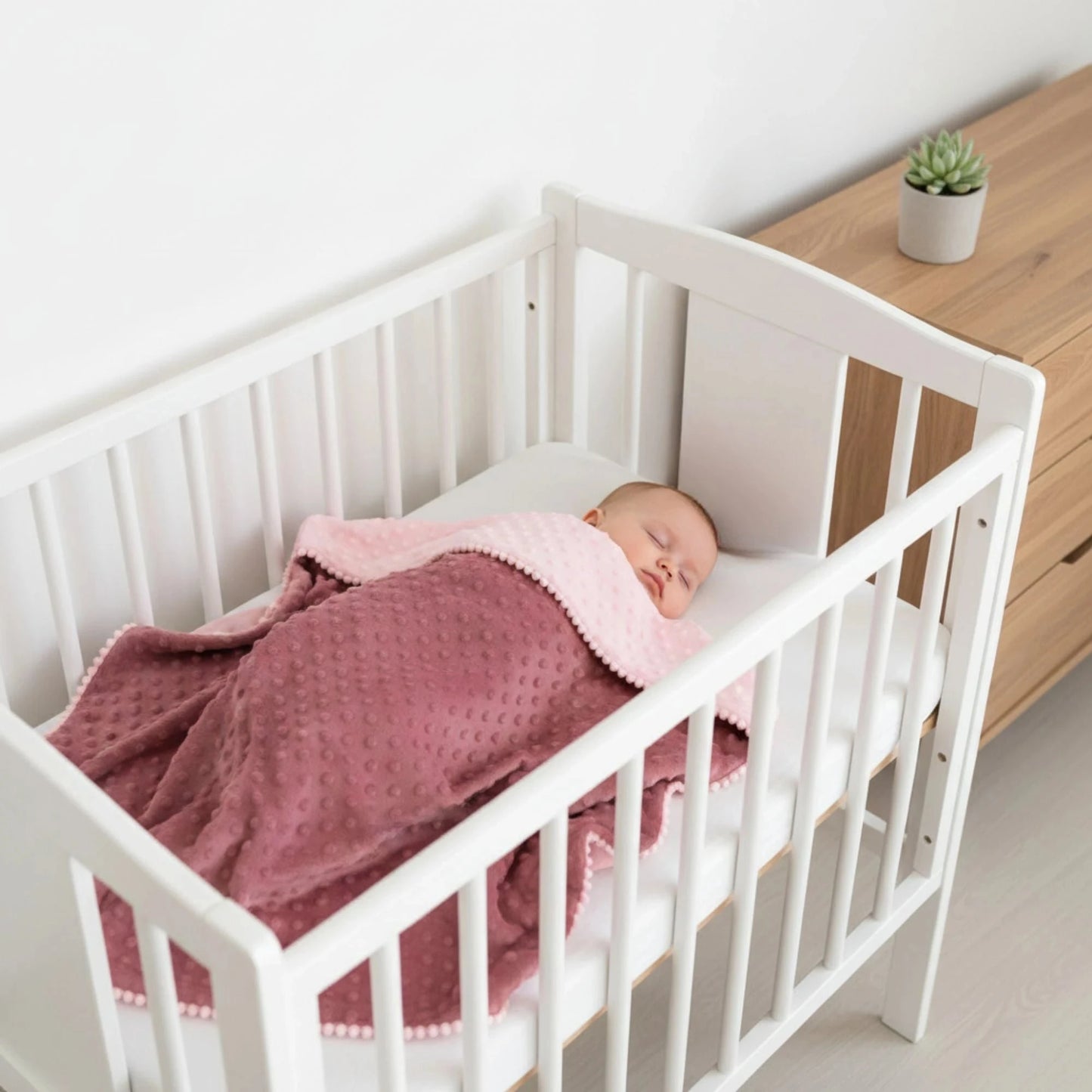 🧸 Couverture Double Face Bébé avec Oreilles de Lapin – Rose Poudré BÉBÉ Familyfirstbaby