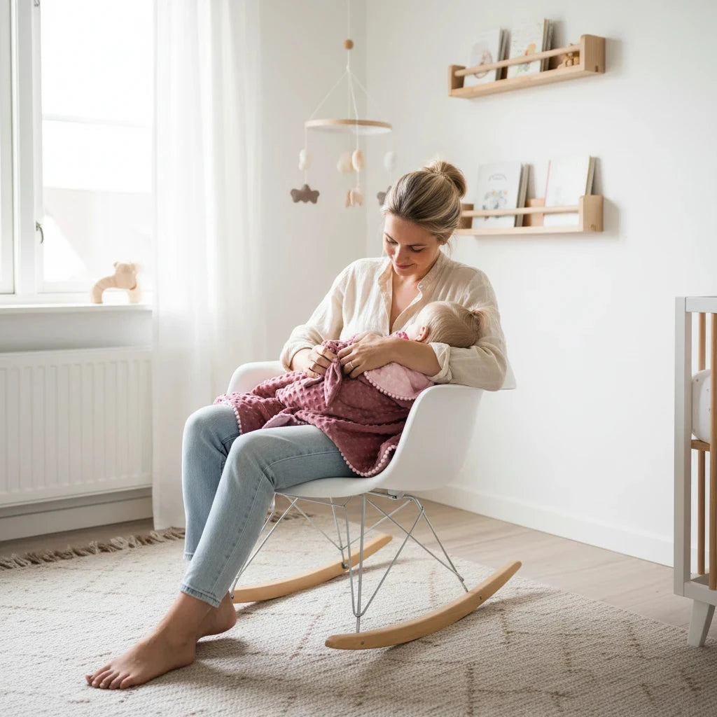 🧸 Couverture Double Face Bébé avec Oreilles de Lapin – Rose Poudré BÉBÉ Familyfirstbaby