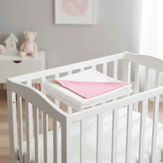 🌸 Couverture Polaire en Coton Bio Rose & Blanc BÉBÉ Familyfirstbaby