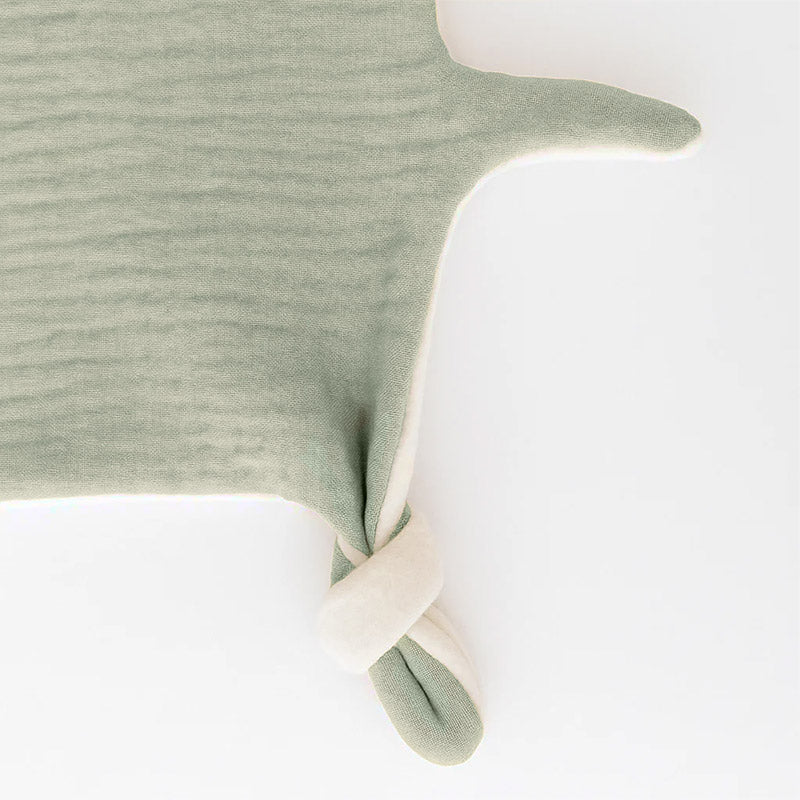 doudou plat en coton bio vert papate gots