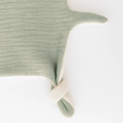 doudou plat en coton bio vert papate gots