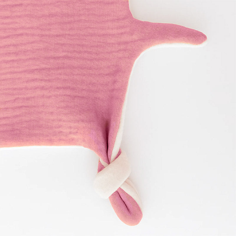 doudou plat en coton bio rose france fille doux