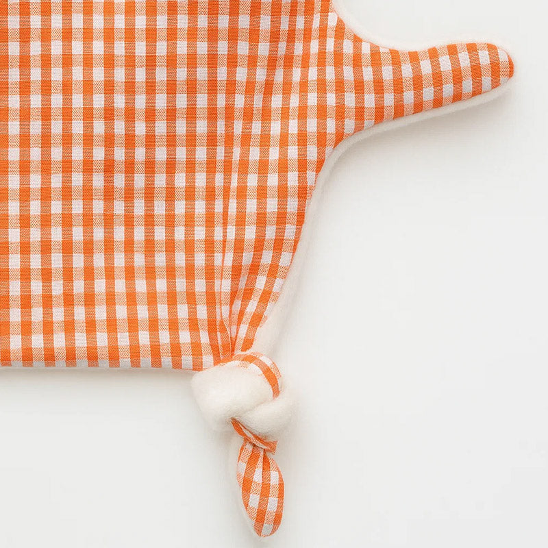 doudou garçon plat en coton bio vichy