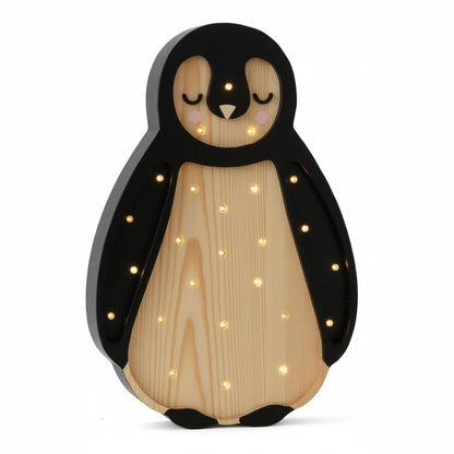 Veilleuse Pingouin bois naturel