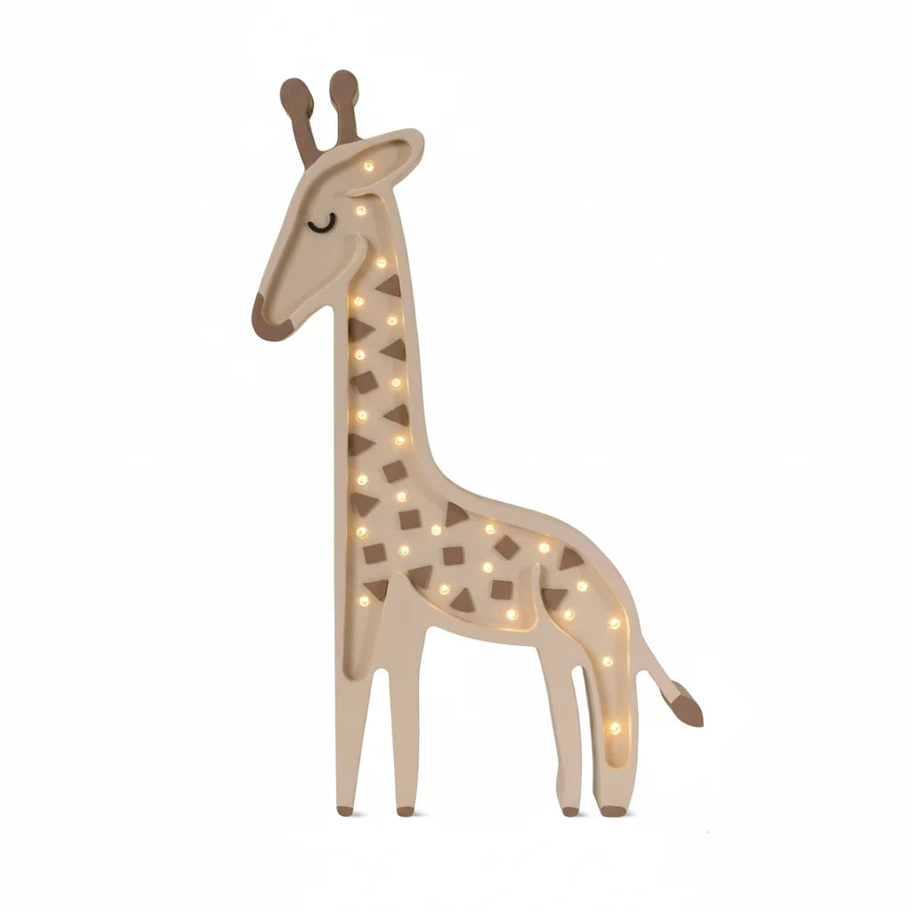 Veilleuse girafe bois naturel