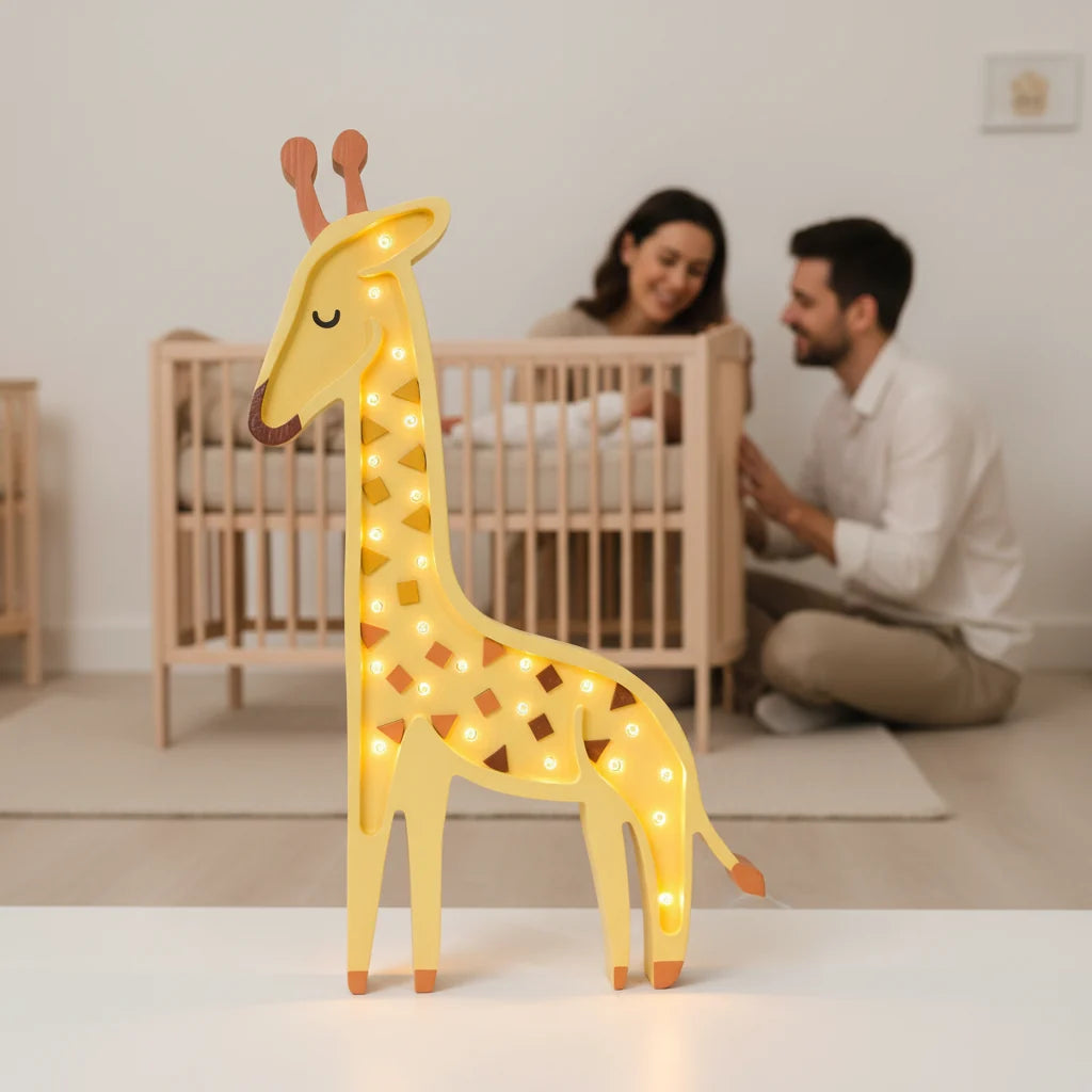 Veilleuse girafe avec parents