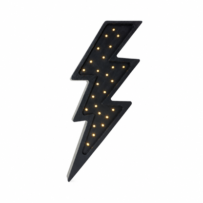 Lampe éclair jaune au format carré