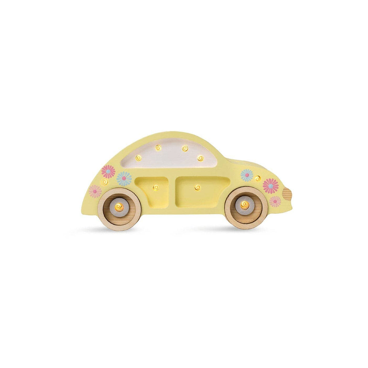 Veilleuse bébé Voiture en bois massif naturel