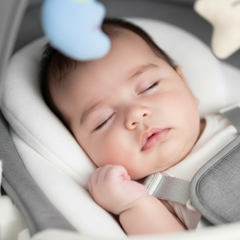 Macro visage de bébé endormi, pure innocence