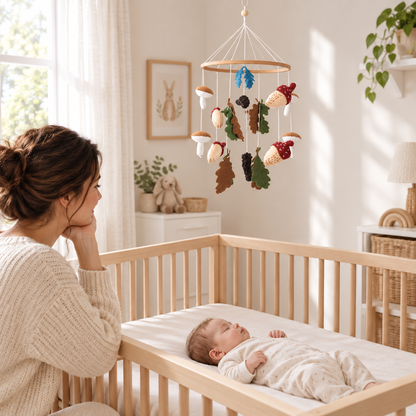 Mobile bébé artisanal Automne – Fait main