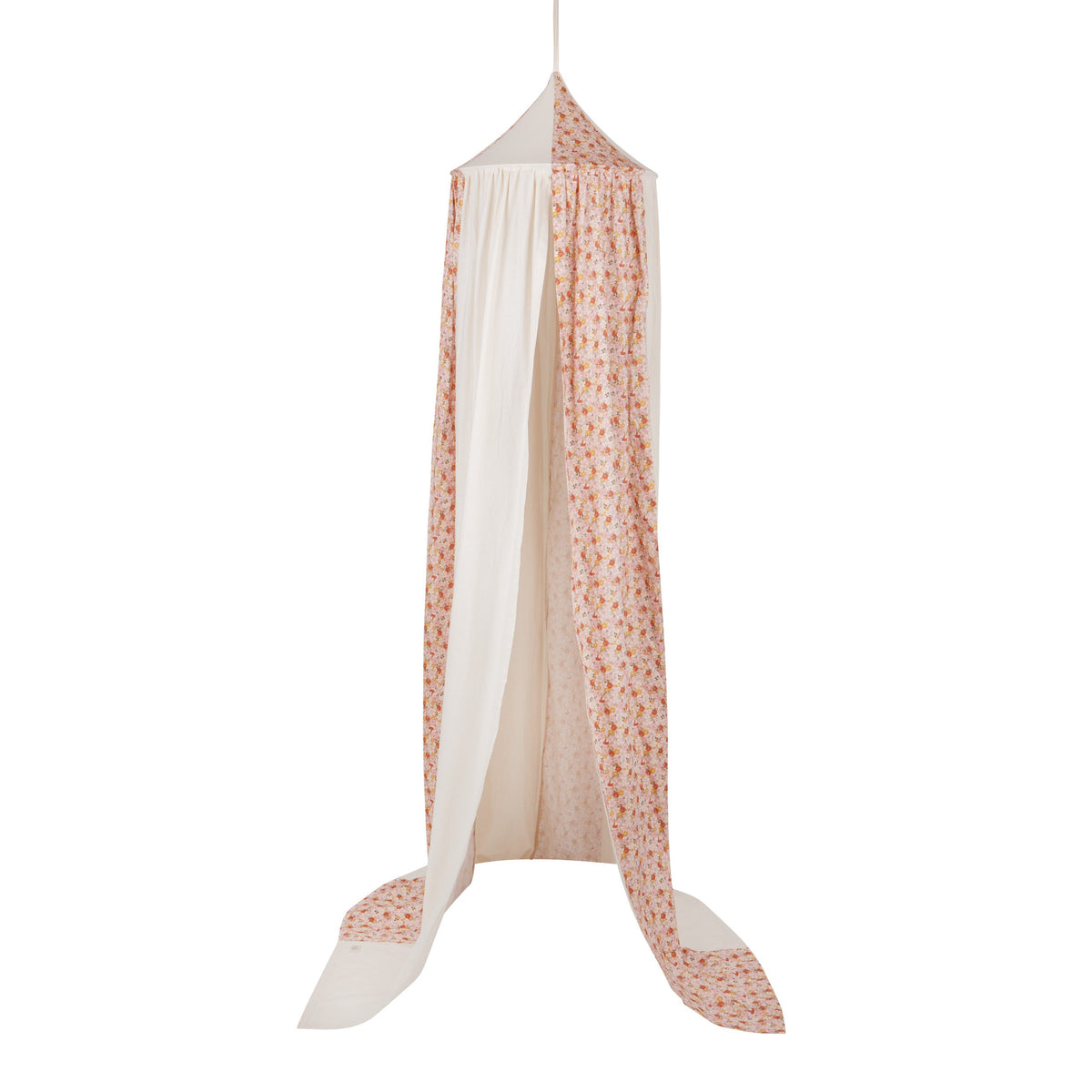 Ciel de lit bébé Jardin printanier en coton naturel, vue produit