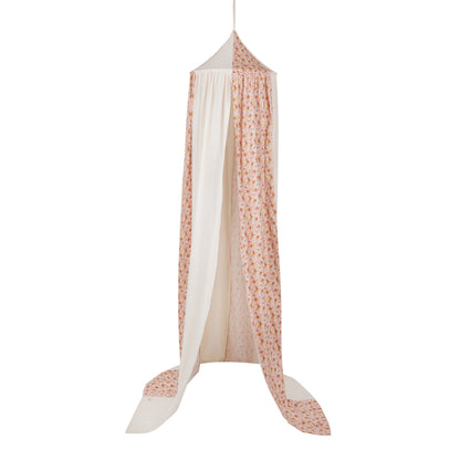 Ciel de lit bébé Jardin printanier en coton naturel, vue produit