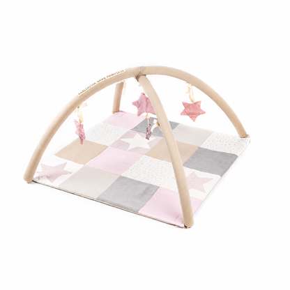 Tapis d’éveil bébé 80 × 80 cm | Rose