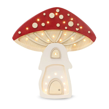Veilleuse bébé Champignon en bois massif, photo fournisseur
