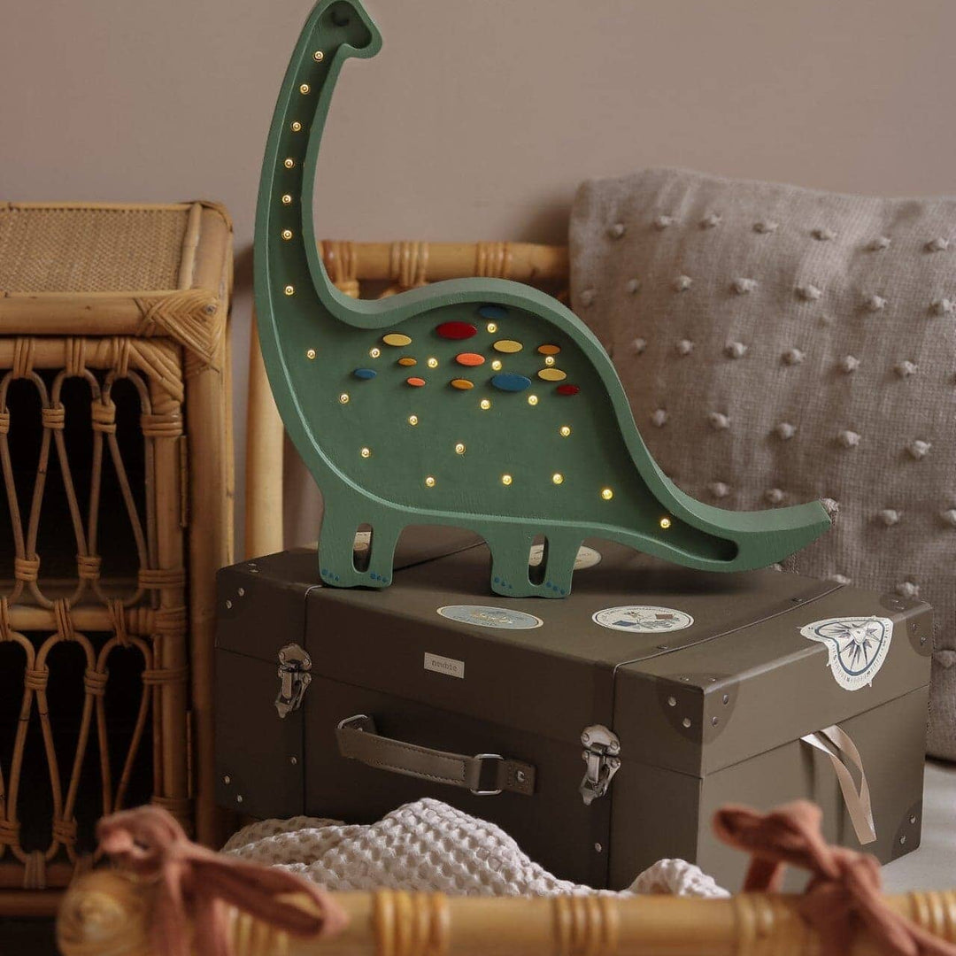 Veilleuse Diplodocus artisanale pour chambre enfant, photo fournisseur