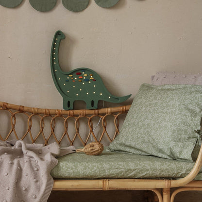 Veilleuse bébé Diplodocus en pin massif, photo fournisseur